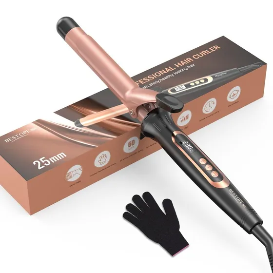 BESTOPE MIX 25mm Boucleur à Cheveux Céramique Tourmaline