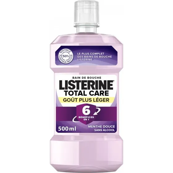 Listerine Total Care Sans Alcool Goût Plus Léger 500 ml