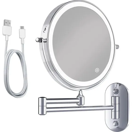 Mirlux Miroir LED Rechargeable Chrome 5x