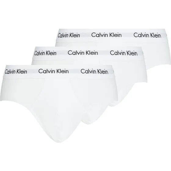 Calvin Klein Lot de 3 slips coton extensible noir/bleu ombre/eau de cobalt