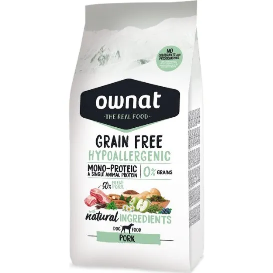 Ownat Dog Hypoallergénique Adulte Porc Sans Céréales