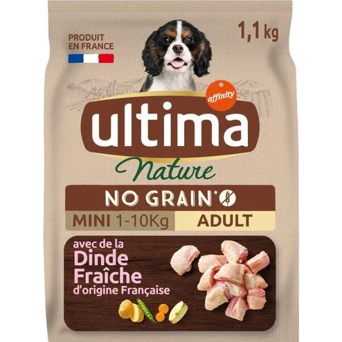 Ultima Nature Croquettes Chien Mini Dinde Sans Céréales 1.1kg