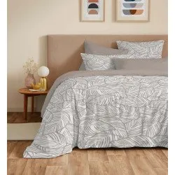 Fira Naturel Housse de Couette 140x200 cm Réversible