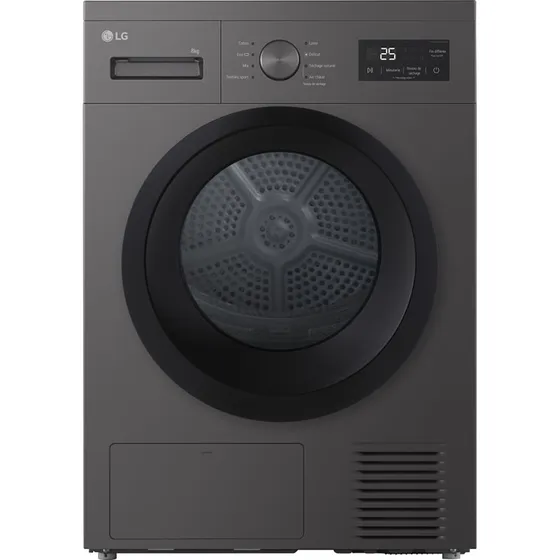 LG Sèche-linge pompe à chaleur 8kg RH8N14SL noir carbone