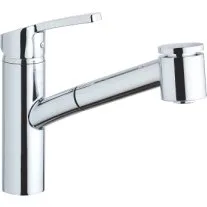 Paini Hoby Bow - Mitigeur cuisine 2 jets chrome extractible