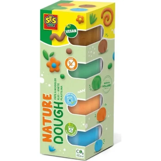 SES CREATIVE Feel Good - Pâte à modeler végane 4x90g