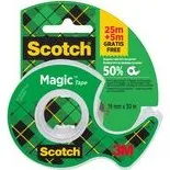 3M Scotch Magic Ruban Adhésif 19 mm x 30 m + Dévidoir