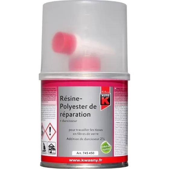Auto-K Résine Polyester 250g avec Durcisseur