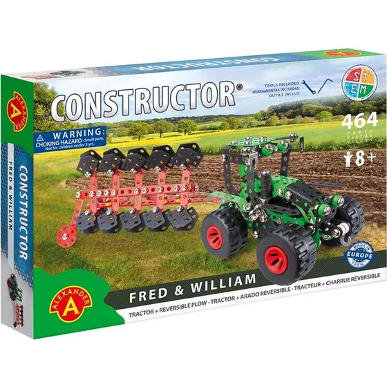 Alexander Toys Constructor Fred et William - Tracteur et Charrue