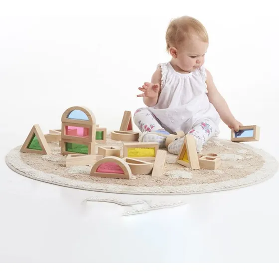 Ludibloc Arc-en-ciel - 24 Blocs Sensoriels en Bois