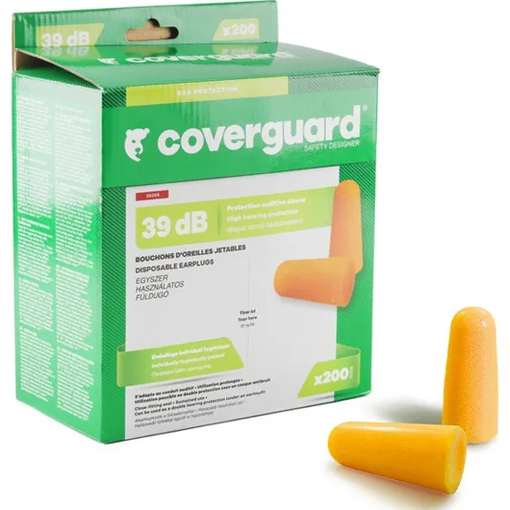 Coverguard MO30205 Bouchons Anti-bruit Orange 200 Paires