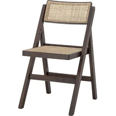 Bloomingville Chaise Loupe en bois d'hévéa, brun, pliable