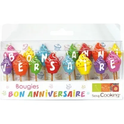 Scrapcooking - Bougies Bon Anniversaire 15 Lettres