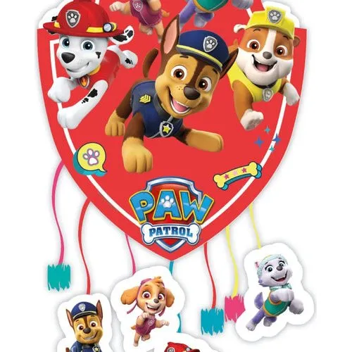 Paw Patrol Piñata Zieh-Rouge et Blanc 27cm