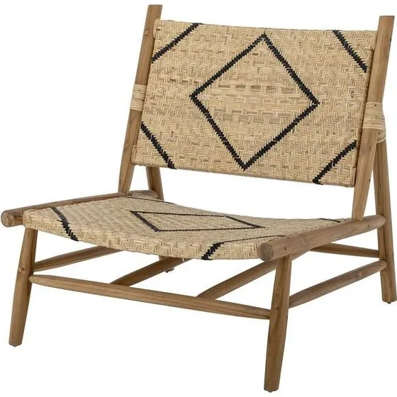 Bloomingville Lennox - Chaise salon teck naturel 70x78 cm