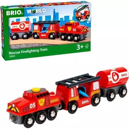 BRIO World Train des Pompiers - Circuit en bois