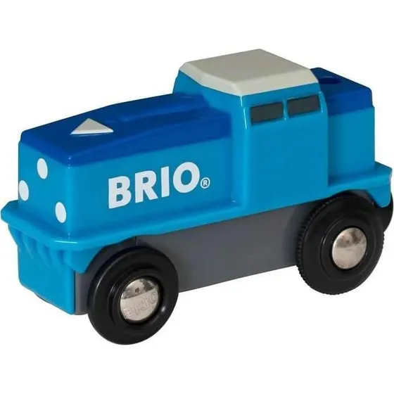 Brio World Locomotive de Fret Bleue à Pile - 9 cm