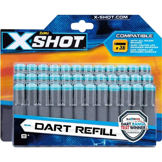 Zuru X-Shot 36 Fléchettes Mousse 65mm