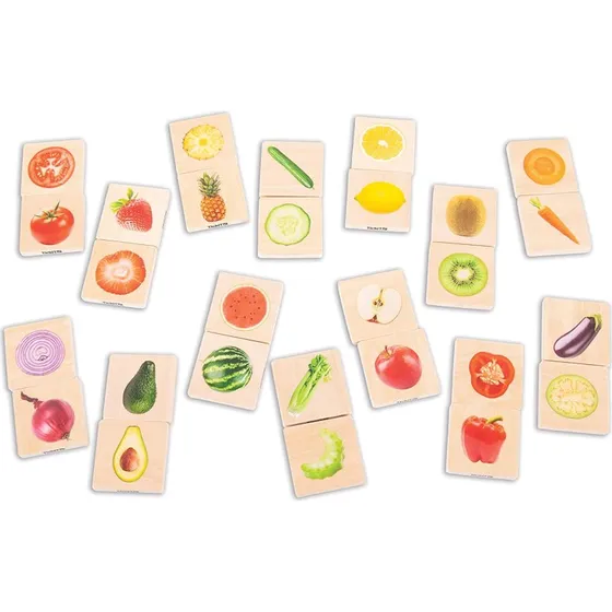 Mémo Fruits et Légumes Mix & Match en bois