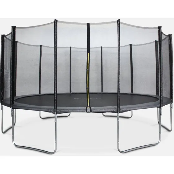 Jupiter Trampoline 490cm Gris avec Filet de Protection
