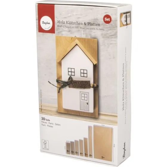 Kit Créatif Bois Blocs & Plaques FSC 100%