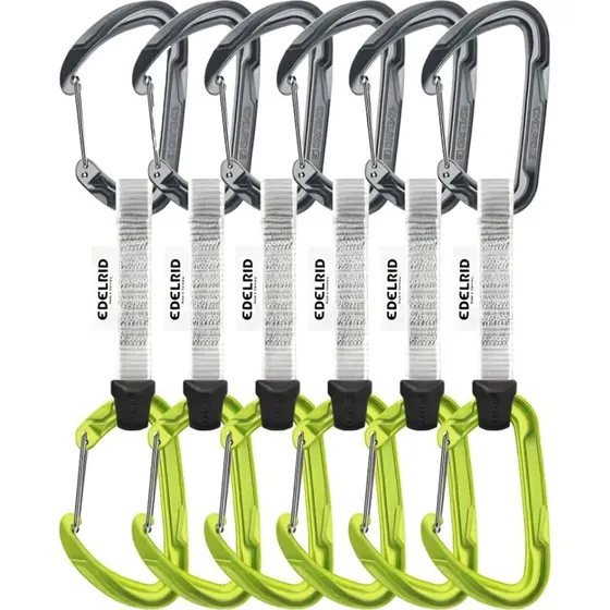 Edelrid Pure Wire 10 cm - Kit 6 Dégaines Slate/Oasis