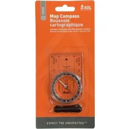 SOL Map Compass Boussole Cartographique Noire