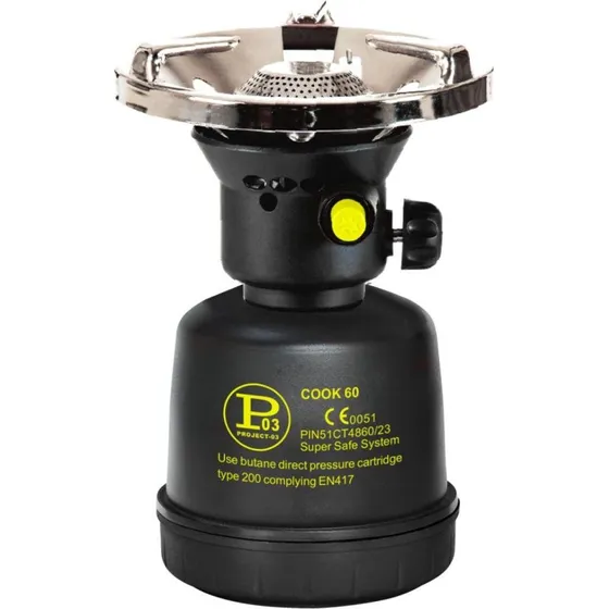 COOK60P Réchaud à gaz piezo 1300W acier
