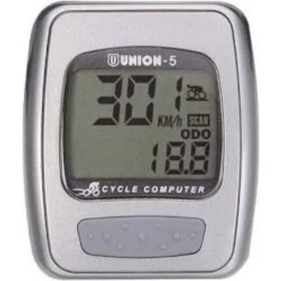 Marwi Union Compteur Vélo Connecté 5 Fonctions Gris