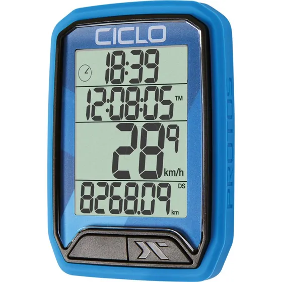 Protos 213 Sans Fil Bleu - Ordinateur de Vélo