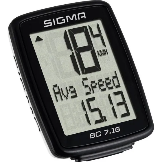 Sigma BC 7.16 Compteur de vélo câblé noir
