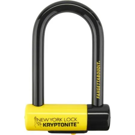 Kryptonite Fahgettaboudit Mini U-Lock 18 mm Noir/Jaune