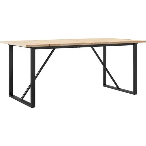 vidaXL Table  manger O 180x90x75,5 cm pin massif fonte