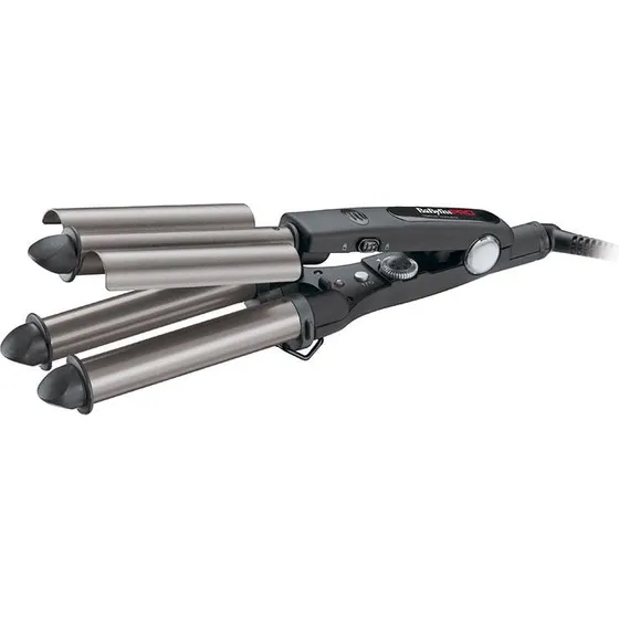 Babyliss Pro Triple Barrel Fer à Onduler 22mm/19mm/22mm Noir Gris