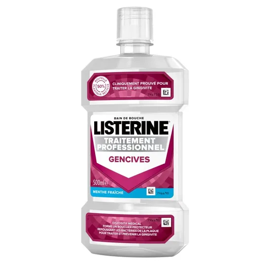 Listerine Traitement Professionnel Gencives Menthe Fraîche 500ml