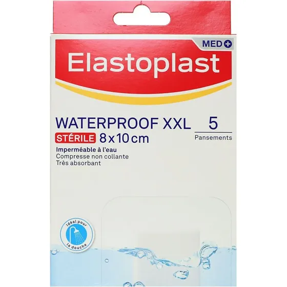 Elastoplast Waterproof Antibactérien XXL 8x10cm x5