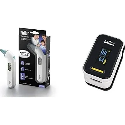 Braun ThermoScan 3 IRT3030 + Oxymètre de pouls