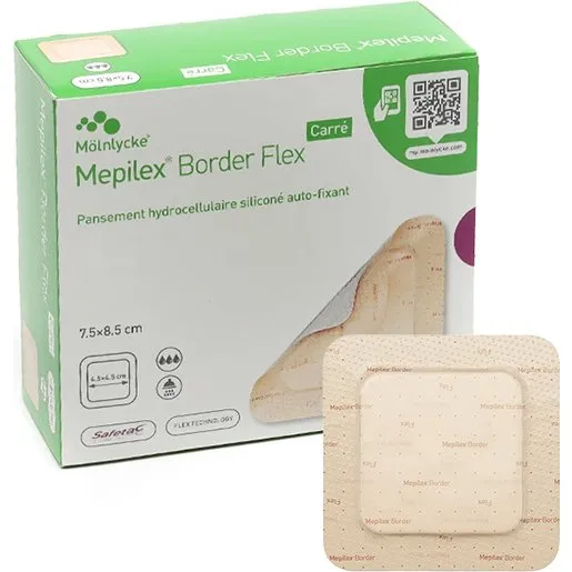 Mepilex Border Flex Carré 10x10 cm - 16 pansements