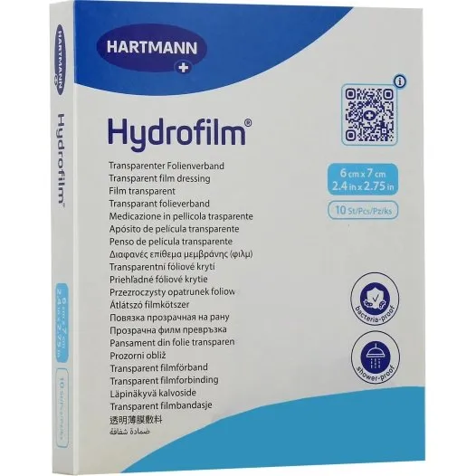 Hartmann Hydrofilm 10 pansements transparents 6x7 cm