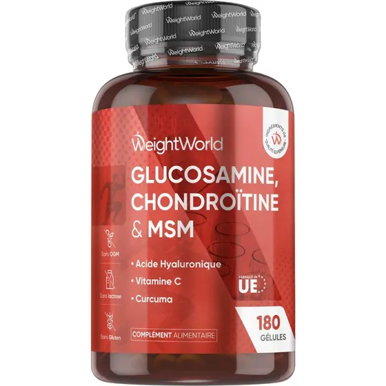 WeightWorld Glucosamine Chondroïtine MSM 180 Gélules
