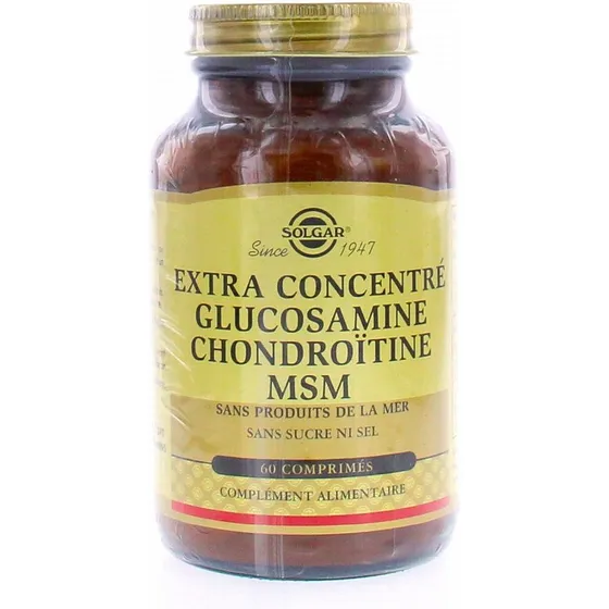 SOLGAR Glucosamine Chondroïtine MSM 60 Comprimés