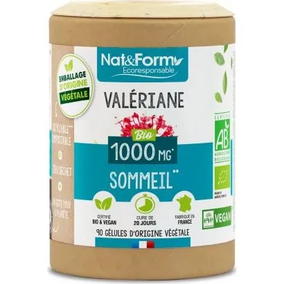 Nat & Form Valériane Bio 90 Gélules Végétales