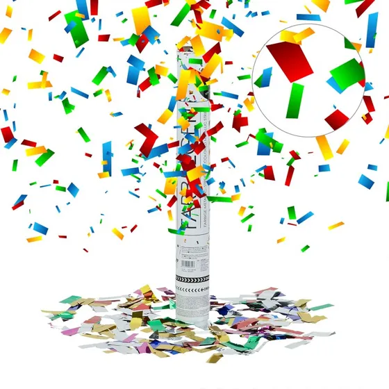 Lot de 10 lanceurs de confettis métalliques