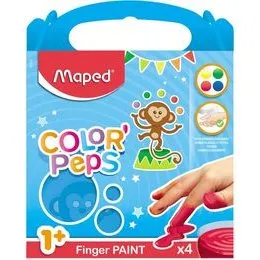 Maped Color'Peps Peinture à Doigts 4 Pots de 80g