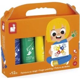 Janod Peinture au Doigt - Set 5 Tubes