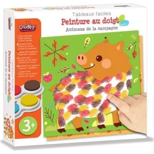Crealign - Peinture au Doigt Animaux de la Campagne