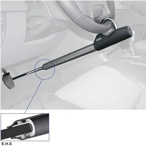 Bunker BB83 Barre antivol volant-pédale 83 cm