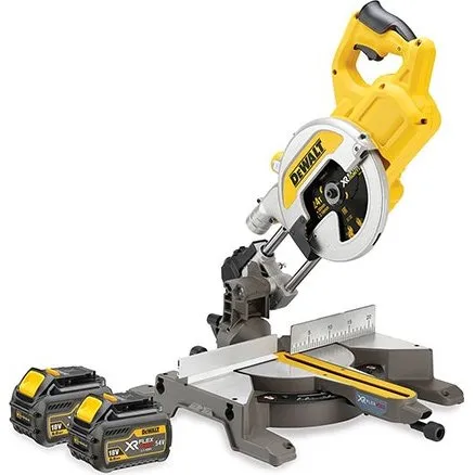 DEWALT DCS777T2 FLEXVOLT 54V Scie  onglets radiale 2x6Ah