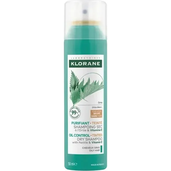 Klorane Shampoing Sec à l'Ortie Cheveux Brun 150ml