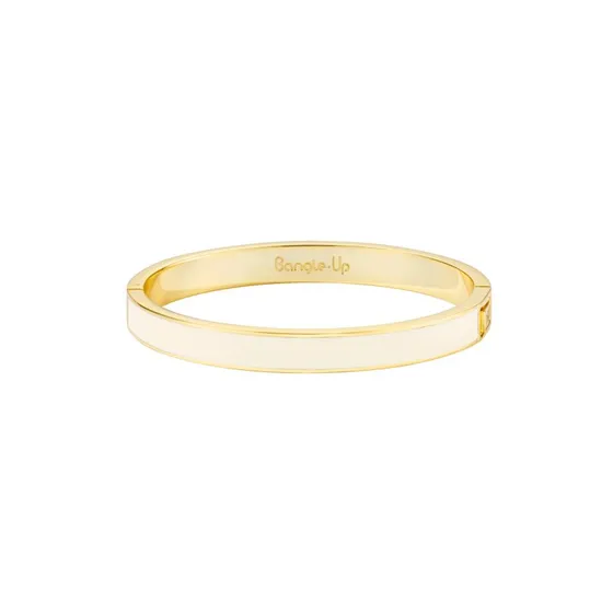 Bangle-Up Bracelet Bangle Blanc Sable Or 0,7 cm